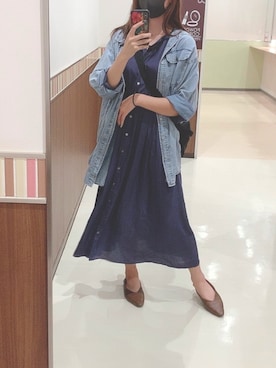 「FREE'S MART（フリーズマート）のアイテム（デニムジャケット）」を使った、餅さん（レディース・163cm）の秋コーディネート