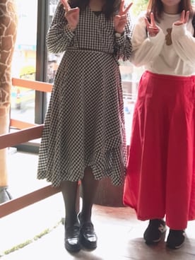 「DRWCYS（ドロシーズ）のアイテム（ワンピース/ドレス）」を使った、はこさん（レディース・160cm）の秋コーディネート