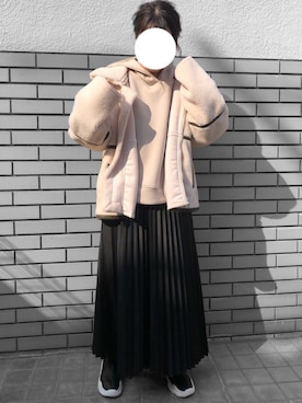 「スニーカーブーツ」｜「アイテム（ブルゾン）」を使った、yapipi☺︎さん（レディース・157cm）の冬コーディネート