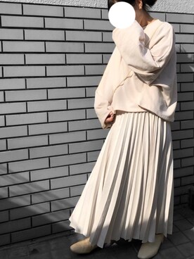「スウェードスカート」｜yapipi☺︎さん（レディース・157cm）の春コーディネート