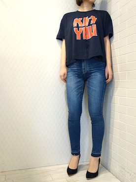 「AULA（アウラ）のアイテム」を使った、レーヴルさん（レディース・163cm）の春コーディネート