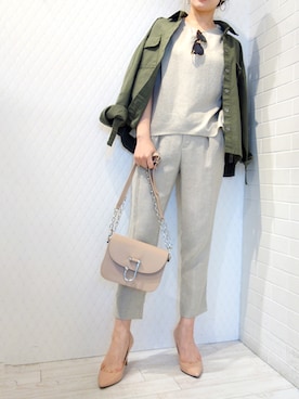 「CEIRATE（セラッテ）のアイテム」を使った、レーヴルさん（レディース・158cm）の春コーディネート