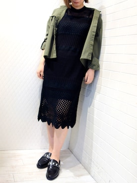 「NINE（ナイン）のアイテム」を使った、レーヴルさん（レディース・163cm）の春コーディネート