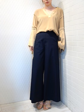 「SENSO（センソ）のアイテム」を使った、レーヴルさん（レディース・163cm）の春コーディネート