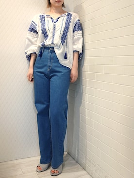 「Diagram（ダイアグラム）のアイテム」を使った、レーヴルさん（レディース・163cm）の春コーディネート