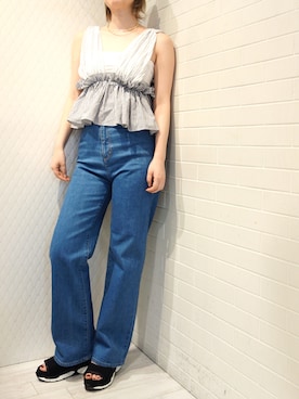 「Diagram（ダイアグラム）のアイテム」を使った、レーヴルさん（レディース・163cm）の春コーディネート
