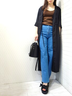 「Diagram（ダイアグラム）のアイテム」を使った、レーヴルさん（レディース・158cm）の春コーディネート