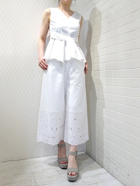 「Diagram（ダイアグラム）のアイテム」を使った、レーヴルさん（レディース・158cm）の春コーディネート