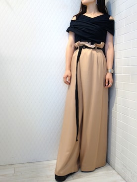 「NINE（ナイン）のアイテム」を使った、レーヴルさん（レディース・158cm）の夏コーディネート