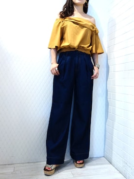 「AGNOST（アグノスト）のアイテム」を使った、レーヴルさん（レディース・158cm）の夏コーディネート