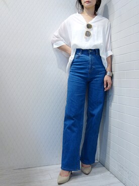 「Diagram（ダイアグラム）のアイテム」を使った、レーヴルさん（レディース・158cm）の夏コーディネート