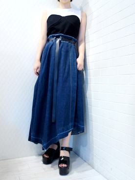 「AULA（アウラ）のアイテム」を使った、レーヴルさん（レディース・163cm）の夏コーディネート