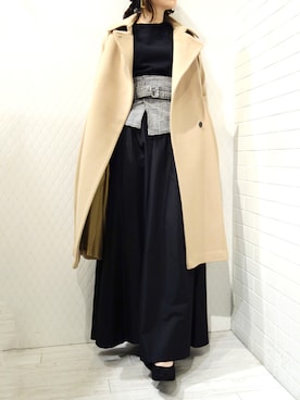「emmi（エミ）のアイテム（その他アウター）」を使った、レーヴルさん（レディース・158cm）の冬コーディネート