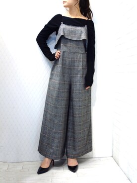 「NINE（ナイン）のアイテム」を使った、レーヴルさん（レディース・158cm）の冬コーディネート