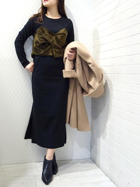 「GRACE CLASS（グレースクラス）のアイテム」を使った、レーヴルさん（レディース・158cm）の冬コーディネート