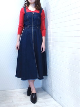 「AGNOST（アグノスト）のアイテム」を使った、レーヴルさん（レディース・164cm）の春コーディネート