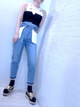 「CRY.（クライ）のアイテム」を使った、レーヴルさん（レディース・163cm）の春コーディネート