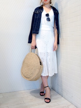 「SENSO（センソ）のアイテム」を使った、レーヴルさん（レディース・164cm）の春コーディネート