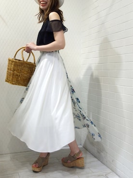 「ラップスカート」｜レーヴルさん（レディース・164cm）の春コーディネート