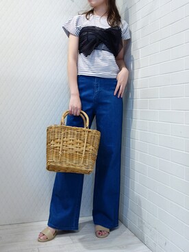 「Diagram（ダイアグラム）のアイテム」を使った、レーヴルさん（レディース・164cm）の夏コーディネート