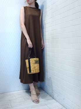 「茶色」｜レーヴルさん（レディース・164cm）の夏コーディネート