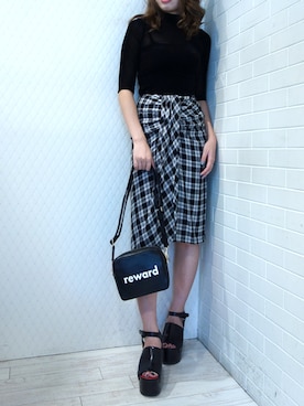 「intoxic.（イントキシック）のアイテム（バッグ）」を使った、レーヴルさん（レディース・164cm）の夏コーディネート