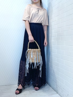 「LUDLOW（ラドロー）のアイテム」を使った、レーヴルさん（レディース・164cm）の夏コーディネート