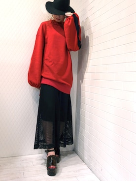 「AULA（アウラ）のアイテム」を使った、レーヴルさん（レディース・164cm）の夏コーディネート