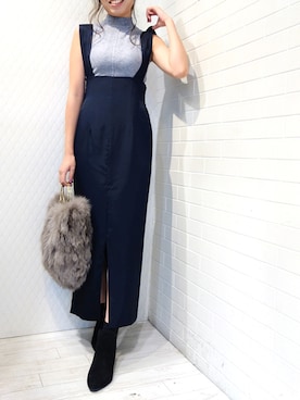 「アイテム（タンクトップ）」を使った、レーヴルさん（レディース・164cm）の秋コーディネート