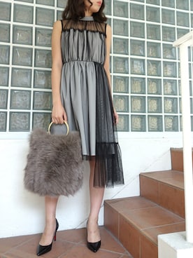 「おめかしコーデ」｜レーヴルさん（レディース・164cm）の秋コーディネート