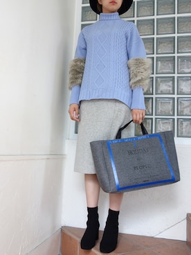 「yangany（ヤンガニー）のアイテム」を使った、レーヴルさん（レディース・169cm）の秋コーディネート