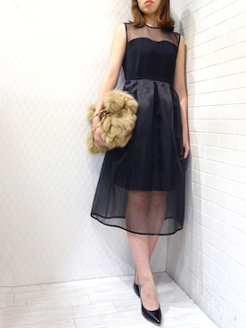 「kaene（カエン）のアイテム（ワンピース）」を使った、レーヴルさん（レディース・164cm）の秋コーディネート