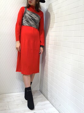 「NINE（ナイン）のアイテム」を使った、レーヴルさん（レディース・164cm）の秋コーディネート