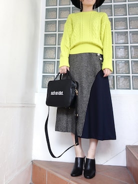 「intoxic.（イントキシック）のアイテム（バッグ）」を使った、レーヴルさん（レディース・158cm）の冬コーディネート