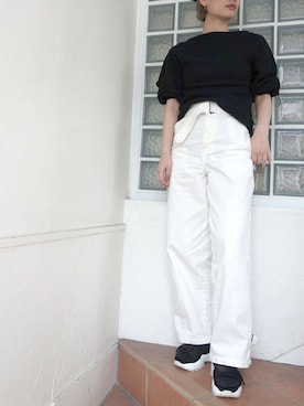 「ワークパンツ」｜レーヴルさん（レディース・163cm）の春コーディネート