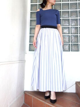 「Diagram（ダイアグラム）のアイテム」を使った、レーヴルさん（レディース・158cm）の春コーディネート