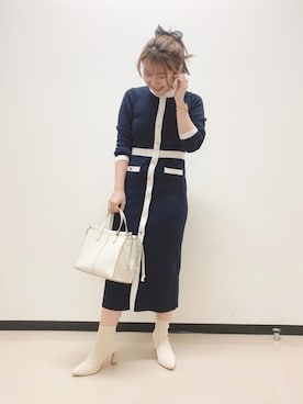 「配色」｜「アイテム（その他）」を使った、みらいさん（レディース・153cm）の秋コーディネート