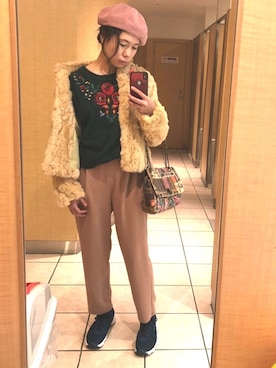 「Emilyan（エミリアン）のアイテム」を使った、38ianoさん（レディース・158cm）の冬コーディネート