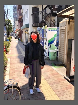 「ZARA BASIC（ザラベーシック）のアイテム（ブルゾン）」を使った、38ianoさん（レディース・158cm）の春コーディネート
