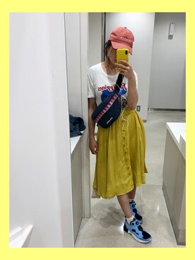 「Reebok（リーボック）のReebok/リーボック INSTAPUMP FURY ROAD MT/インスタポンプフューリーロードMT（スニーカー、ブルー系）」を使った、38ianoさん（レディース・158cm）の春コーディネート