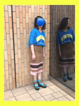 「靴下屋（クツシタヤ）の【靴下屋】前メッシュ切り替えショートソックス（ソックス/靴下、グリーン系）」を使った、38ianoさん（レディース・158cm）の春コーディネート