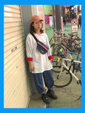 「NIKE（ナイキ）のナイキ エア フォース 1 LOW 07 メンズシューズ（スニーカー、ブラック系）」を使った、38ianoさん（レディース・158cm）の春コーディネート