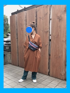 「ASICS（アシックス）のアイテム（パンツ、グリーン系）」を使った、38ianoさん（レディース・158cm）の夏コーディネート