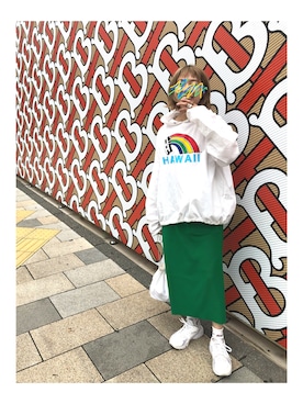 「白トップス」｜「アイテム（ジャケット/アウター）」を使った、38ianoさん（レディース・158cm）の秋コーディネート