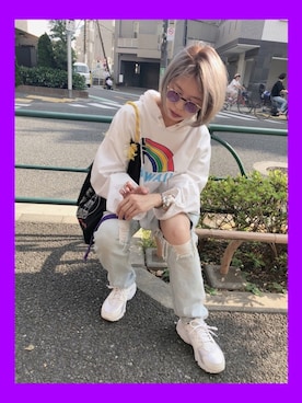 「ハイトーンカラー」｜「アイテム（ブルゾン）」を使った、38ianoさん（レディース・158cm）の秋コーディネート