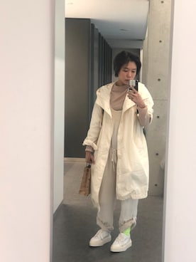 「つなぎ」｜「アイテム（その他アウター）」を使った、38ianoさん（レディース・158cm）の冬コーディネート