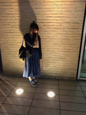 「INHERIT（インヘリット）のアイテム」を使った、まりちゃんさん（レディース・165cm）の秋コーディネート