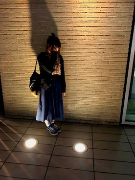 「INHERIT（インヘリット）のアイテム」を使った、まりちゃんさん（レディース・165cm）の秋コーディネート