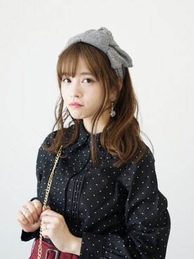「earth music&ecology（アースミュージックアンドエコロジー）のアイテム（ヘアバンド）」を使った、˚࿀̊˚さん（レディース・158cm）の秋コーディネート