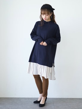 「ORiental TRaffic(ORiental TRaffic)」｜「アイテム（チュニック）」を使った、˚࿀̊˚さん（レディース・158cm）の秋コーディネート